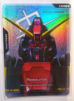 Gundam TCG Card Game Dual Impact Holo Foil Resource R-010 C+ Psycho Gundam - Image 1
