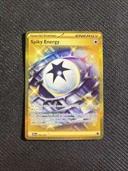 Pokemon TCG Spiky Energy Holo Rare Card 190/159 Special Energy Gold - Image 1