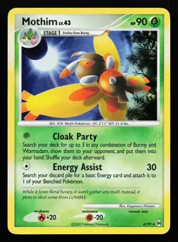 Mothim 6/99 Holo Rare Arceus Pokemon Card - Image 1