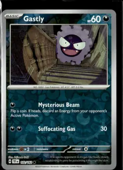 Pokemon Gastly 102/162 Temporal Forces Reverse Holo Common 5 Card Lot - Image 1