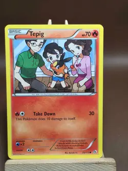 HP Pokemon TCG Tepig 25/113 BW Legendary Treasures Regular Common Card - Image 1