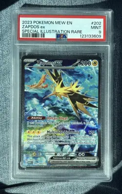 ZAPDOS EX 202/165 PSA 9 POKEMON 151 SIR POKEMON CARD HOLO ENGLISH - Image 1