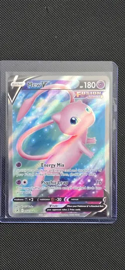 Mew v 250/264 SWSH08 Fusion Strike Full Art Holo Card Mint Condition - Image 1