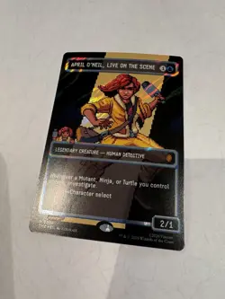 MTG Teenage Mutant Ninja Turtles APRIL O'NEIL LIVE ON THE SCENE 8-Bit Surge Foil - Image 1