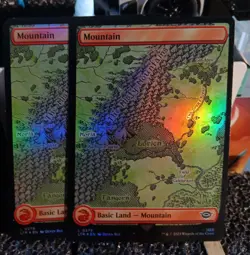 MTG Mountain 279 & 278 Foil Basic Land Of 4 The Lord of the Rings MTG Card - Image 2