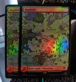 MTG Mountain 279 & 278 Foil Basic Land Of 4 The Lord of the Rings MTG Card - Image 3