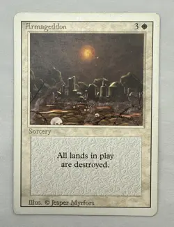 Armageddon x1 MTG Revised 3rd Third Edition 1x Magic Fair Heavy Play HP - Image 1