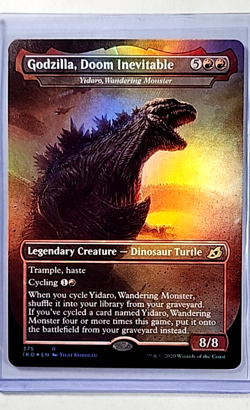 2020 MTG Magic The Gathering Ikoria Borderless Foil 375 Godzilla Doom Inevitable - Image 1