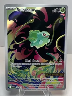 NM- Bulbasaur 133/132 Mega Evolution Stamped Promo AUTHENTIC Pokemon Card - Image 1