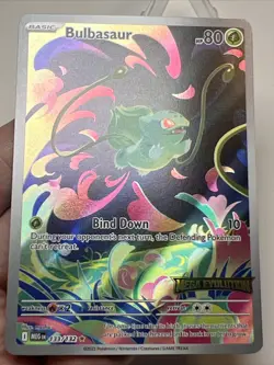 NM- Bulbasaur 133/132 Mega Evolution Stamped Promo AUTHENTIC Pokemon Card - Image 2