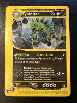 Tyranitar [NM] 66/165 - Expedition - Non Holo E Reader - Pokemon TCG - Image 1