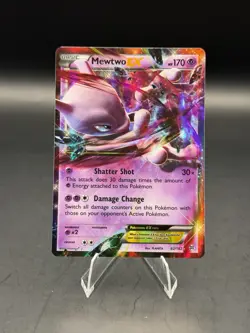 Pokemon Mewtwo EX Ultra Rare Holo TCG Card 62/162 XY Breakthrough (LP+) - Image 1