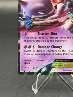 Pokemon Mewtwo EX Ultra Rare Holo TCG Card 62/162 XY Breakthrough (LP+) - Image 3