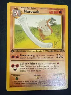 Pokemon 1999 1st Edition Jungle MAROWAK 39/64 VLP - Image 1