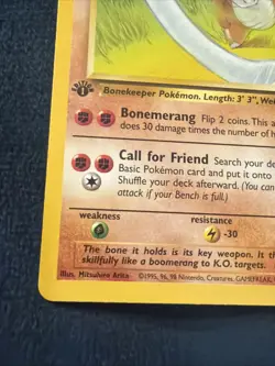 Pokemon 1999 1st Edition Jungle MAROWAK 39/64 VLP - Image 5