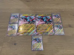 Pokemon Salamence GX Journey Together Holo Cards Lot - 7 Standard & Oversized - Image 1