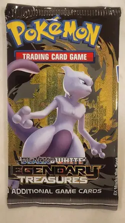 Pokemon Black & White Legendary Treasures Booster Pack NEW Sealed Mewtwo Art - Image 1