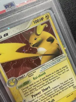 Pokemon Raichu ex 97/106 Emerald 2005 Holo PSA 9 Mint Swirl - Image 2