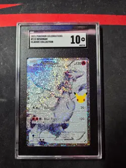 RESHIRAM 2021 Pokemon Celebrations Classic Collection Full Art 113/114 SGC 10 - Image 1