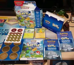 Pokemon TCG My First Battle Pikachu and Bulbasaur- Opened, No Coin, Used Once - Image 1