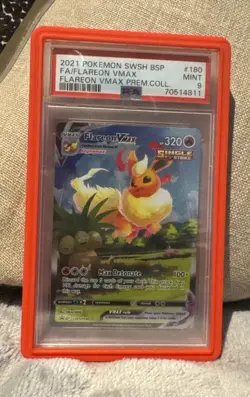 Pokemon Flareon VMAX Full Art PSA 9 Mint, VMAX Premium Collection, BSP#SWSH180 - Image 1