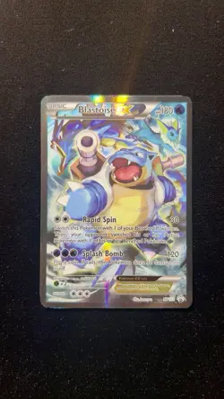 Pokemon TCG Card - Blastoise EX XY122 Black Star Promo Full Art XY Holo - LP - Image 1
