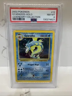 2002 POKEMON LEGENDARY COLLECTION #12 GYARADOS-HOLO PSA 8 - Image 1