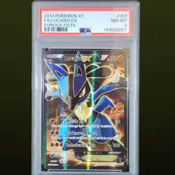2014 POKEMON XY FURIOUS FISTS 107 FULL ART/LUCARIO EX PSA 8 - Image 1