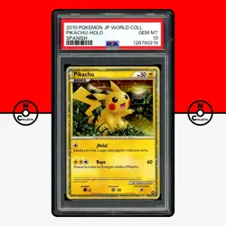 Pokemon PSA 10 Pikachu Holo Spanish World Collection 2010 PW Promo - Image 1