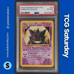 2000 POKEMON GYM CHALLENGE #29/132 SABRINA'S GENGAR NON HOLO PSA 6 - Image 1