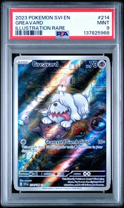 2023 POKEMON SVI EN-SCARLET & VIOLET ILLUSTRATION RARE #214 GREAVARD PSA 9 - Image 1