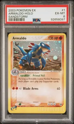 2003 Pokemon EX Sandstorm Armaldo Holo #1 PSA 6 - Image 1