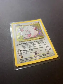 Chansey 003/102 Base Set (Shadowless) Holo Unlimited Pokemon WOTC LP/HP - Image 2