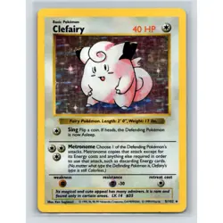 Clefairy 5/102 Shadowless Holo Rare Base Set Pokemon - Image 1