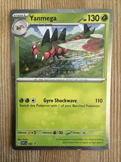 Pokemon TCG Yanmega SVP 187 Cosmos Holo Scarlet & Violet Black Star Promo NM - Image 1