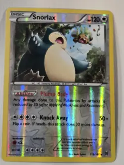 Snorlax 118/162 Uncommon XY BREAKthrough NM LP Pokemon TCG L38 - Image 1
