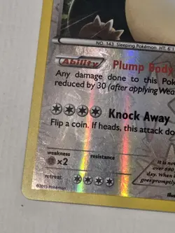 Snorlax 118/162 Uncommon XY BREAKthrough NM LP Pokemon TCG L38 - Image 3