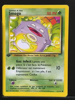 Smogo 51/102 Edition 1 Ed 1 Set De Base Wizards Carte Pokemon FR - Image 2