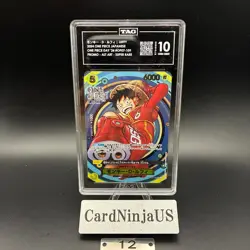 TAG 10 GEM MINT Luffy SR OP07-109 Japanese One Piece Promo Card ONE PIECE DAY'24 - Image 1
