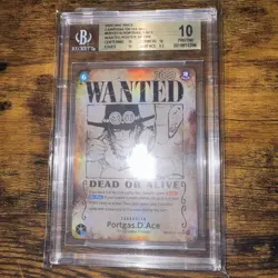 2025 One Piece Carrying On His Will Portgas D Ace Wanted Alt Art OP13-119 BGS 10 - Image 5