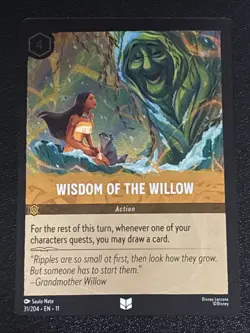 Disney Lorcana Winterspell Wisdom of the Willow Cold Foil 31/204 NM - Image 1