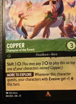 Copper - Champion Of The Forest 84/204 Rare Winterspell Disney Lorcana TCG - Image 4