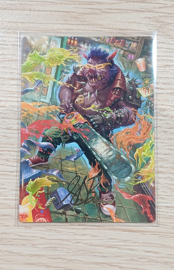 Bebop, Porcine Punk | Art Card | Gold Stamped | MTG | TMT | NM | English EN - Image 1