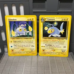 Chinchou 55/111 & Lanturn 38/111 Neo Genesis Set Lot Of 2 WOTC Pokemon Card - Image 1