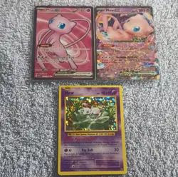 Mew Pokemon TCG Holo Foil Cards Lot of 3 – XY Evolutions & Celebrations - Image 1