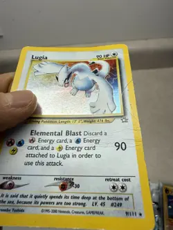 Pokemon TCG Lugia Neo Genesis Holo Rare Card 9/111 Vintage WOTC - Image 2