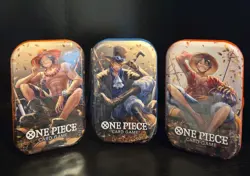 One Piece Card Game Mini-Tin Set Vol. 2 FACTORY SEALED [Lot Of 3] / English - Image 1