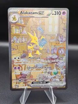 Pokemon Alakazam EX TCG Scarlet Violet-151 Holo Full Art Card 201/165 - Image 1