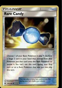 Pokemon Rare Candy 129/149 Sun Moon Base Set Reverse Holo Uncommon 2 Card Lot - Image 1