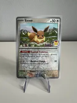 Eevee 074/131 Pokemon Day Stamped Promo Card 2025 - NM - Image 1